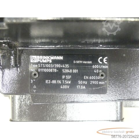 Brinkmann component Brinkmann Pumps STS1003 / 390 + 435 Pumpe SN: 0111000878-52848001 --