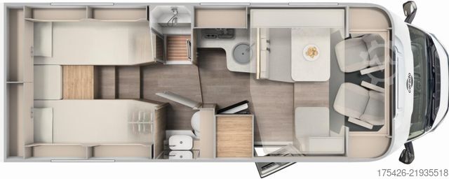 Camper semintegrato CARADO T 447 +pro+ Paket*TV Paket*Hubbett*