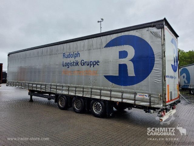 Open semitrailer with tarp Schmitz Cargobull Curtainsider Mega Getränke