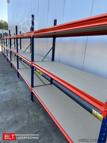 Wide span storage rack ca. 28,55 lfm. Weitspannregale H: 200 cm T: 60 cm , 400 kg Fachlast , 3 Ebenen