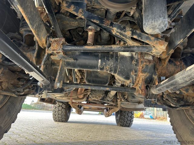 फ्लैटबेड ट्रक UNIMOG U 500 / Palfinger PK 23000 / Personenkorb/ Winde