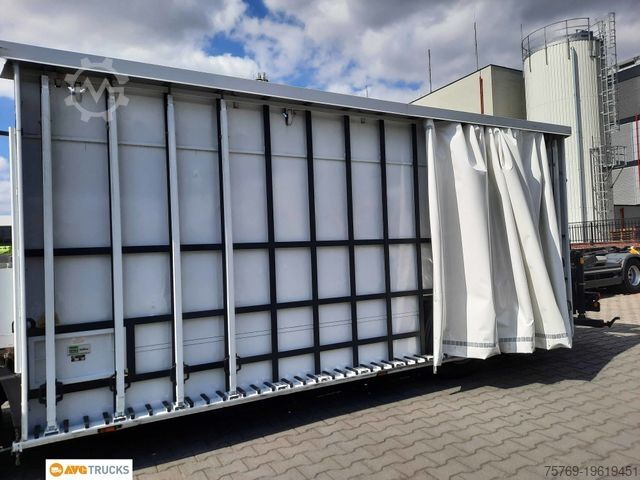 Camión plataforma con toldo MERCEDES-BENZ 1324 L ATEGO Hegla-Glasreff Kran PK10002 Funk