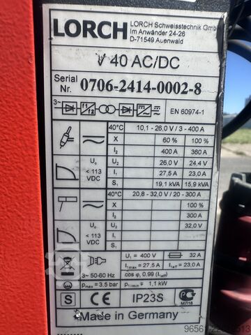 Conjunto de soldadura Lorch WIG-Inverter V 40 AC/DC