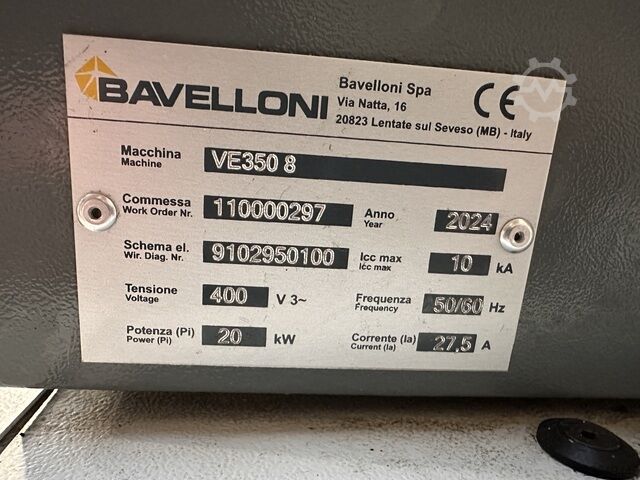 Düz Hatlı Dikey Kenar İşleme Makinesi Bavelloni VE350-8