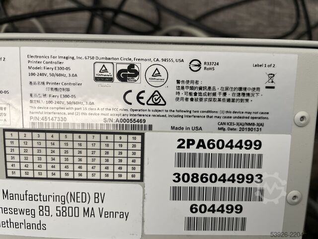  Xerox Versant, paper deck A-GW03/A-CF01 180 Press