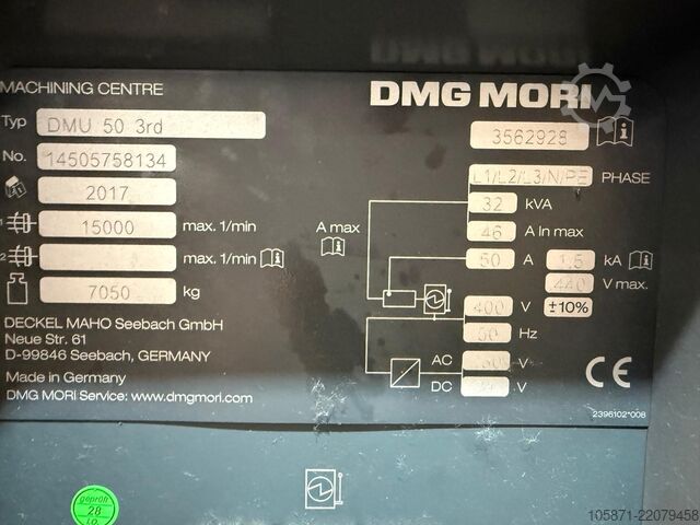 DMG MORI DMU 50 3. generatsioon koos LANG RoboTrexiga DMG MORI DMU 50 3rd