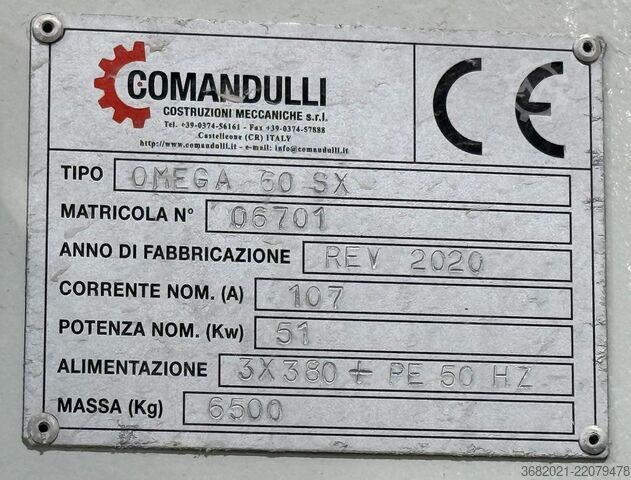 Mašina za brušenje ivica profila COMANDULLI OMEGA 60 SX