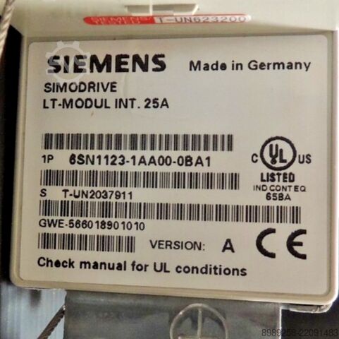 Modul moči Siemens SIMODRIVE 611 6SN1123-1AA00-0BA1