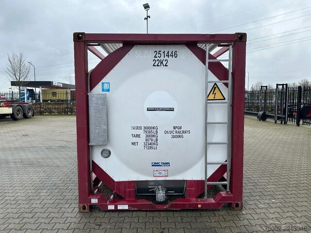 Tankcontainer CIMC tankcontainers 20FT ISO /  25.030L / L4BN / 22K2 / T11 / steam...