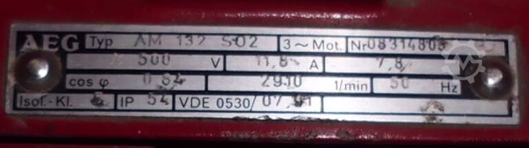 Moteur électrique 7,8 kW 2910 tr/min AEG AM 132 S02