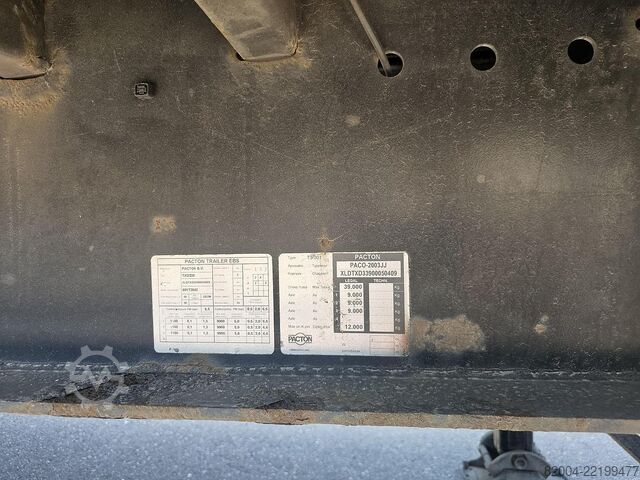  PACTON T3 001 /3 axle curtainsider /saf disc/ apk tuv/...