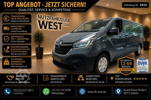 Панельний фургон RENAULT Trafic L2-H1*Lang*1.Hand*AHK*Garantie*