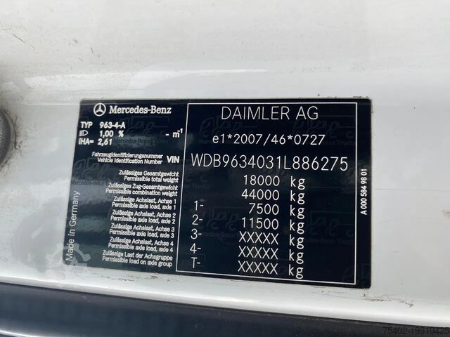 Standard-SZM Mercedes-Benz Actros 1845 / Stream Space / Retarder / 2x Tank