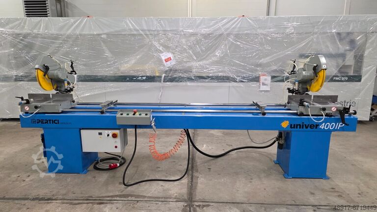 Dvigubas kampinis pjūklas aliuminiui arba PVC Pertici 400 IP