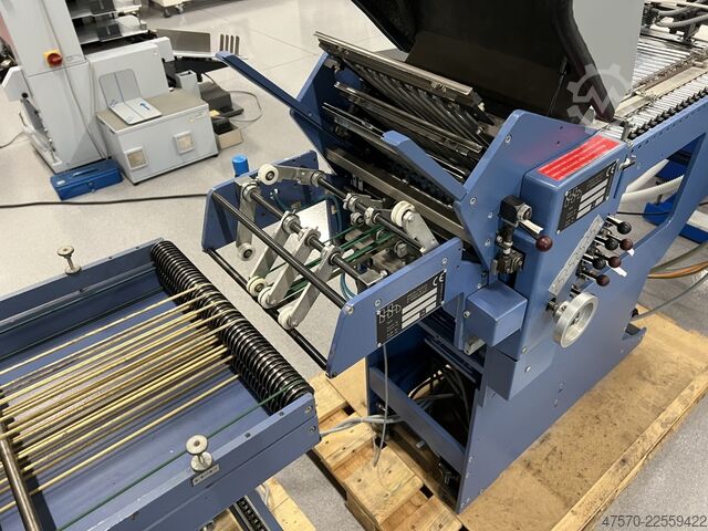 Falzmaschine Herzog Heymann KL112-6 Pharmaceutical Folding Machine + Press and Stacking