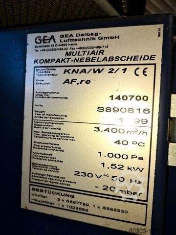 Separador de neblina compacto Multiair Delbag KNA/W 2/1