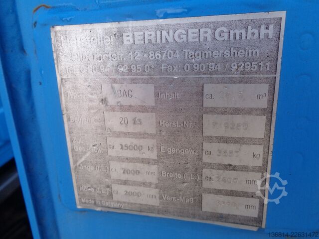 ロールオフコンテナトラック  Beringer Schrottmulde Penz 15LR 10.10 Kran