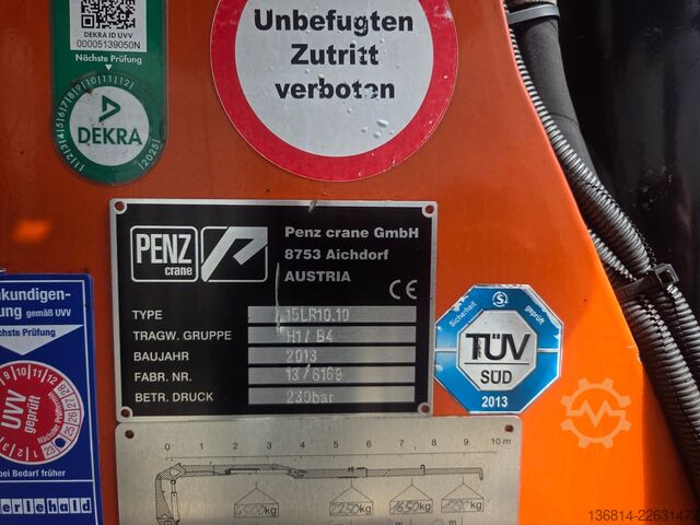 ロールオフコンテナトラック  Beringer Schrottmulde Penz 15LR 10.10 Kran