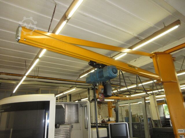Column jib crane jib crane chain hoist Demag KBK Kran Drehkran Hallenkran 3,5m Demag KBK2 1000Kg + Demag DK Kettenzug