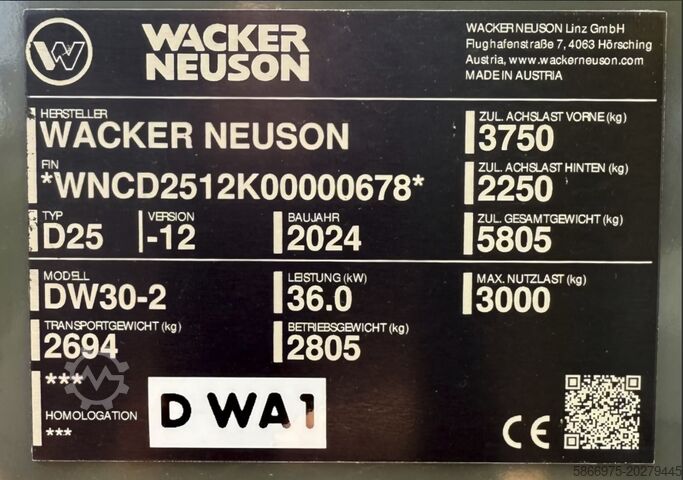 Nivelletty dumpperi Wacker Neuson DW30 Dumper