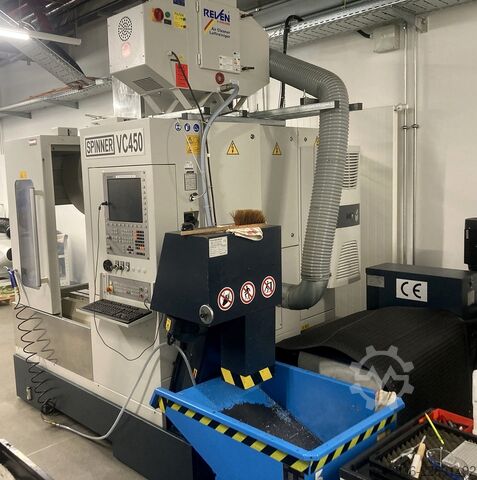 CNC obráběcí centrum s HSK-A63 / 15 000 ot/min / vnitřní chlazení nástroje (IKZ) SPINNER VC 450