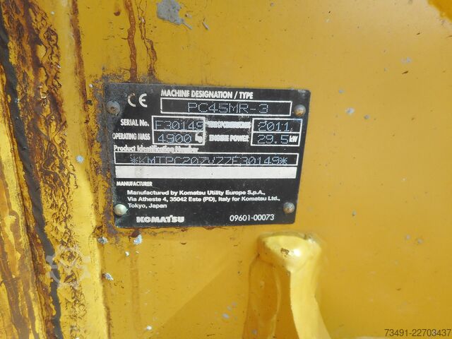 Minigrävare Komatsu PC45-MR mit POWERTILT