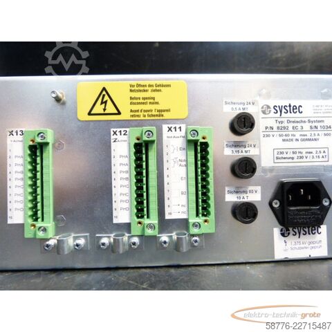 Komponentti  systec P/N 8292 EC 3 Dreiachssystem    !