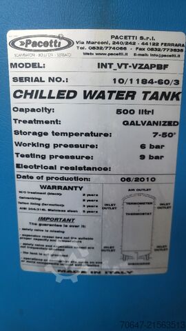 Chiller unit with chilled water storage tank M.T.A. S.p.A. TAE EVO 031