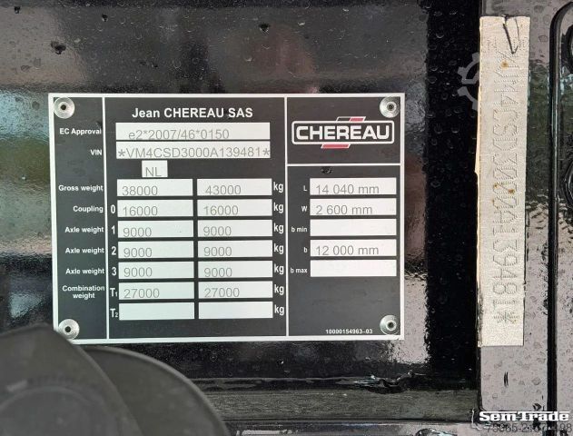 Kühlauflieger CHEREAU N/A CSD3 THERMO KING A-360 DHOLLANDIA 270 CM HOO