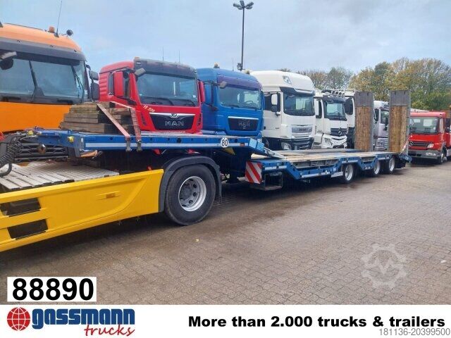 Tieflader-Sattelauflieger Fliegl SDS 420 T, Nachlauflenkachse, Verbr. auf 3m, hydr.