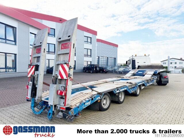 Tieflader-Sattelauflieger Fliegl SDS 420 T, Nachlauflenkachse, Verbr. auf 3m, hydr.