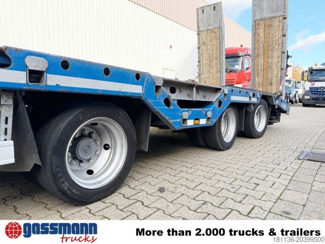 Tieflader-Sattelauflieger Fliegl SDS 420 T, Nachlauflenkachse, Verbr. auf 3m, hydr.