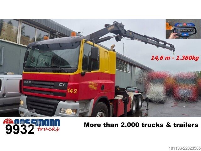 Standardni tegljač DAF DAF 85 CF 6x2 HMF Kran 2823 K5 Funk Seilwinde