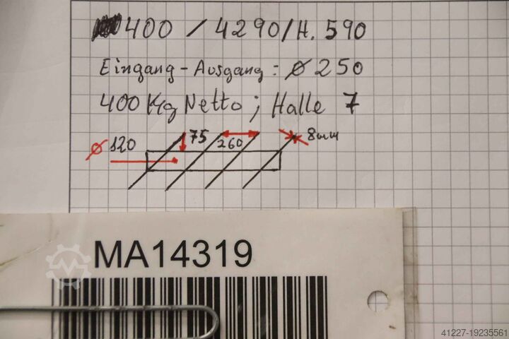 Trasportatore a coclea unbekannt 4290/400/H590 mm