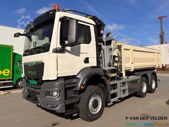 Tipper cu 3 fețe MAN TGS 33.440 | 6x6 | Automaat | kraan | kipper |