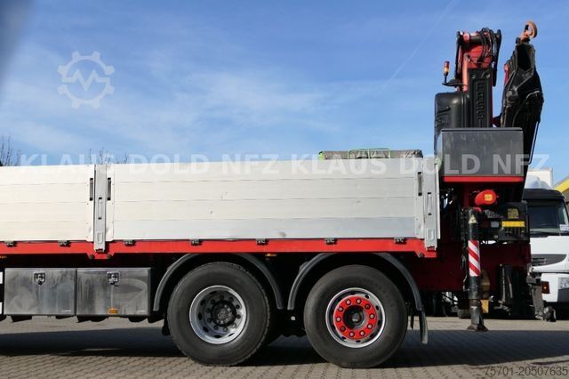 משאית שטוחה DAF CF 85.460 6x2 Pritschen Fassi Kran Funk Euro 5