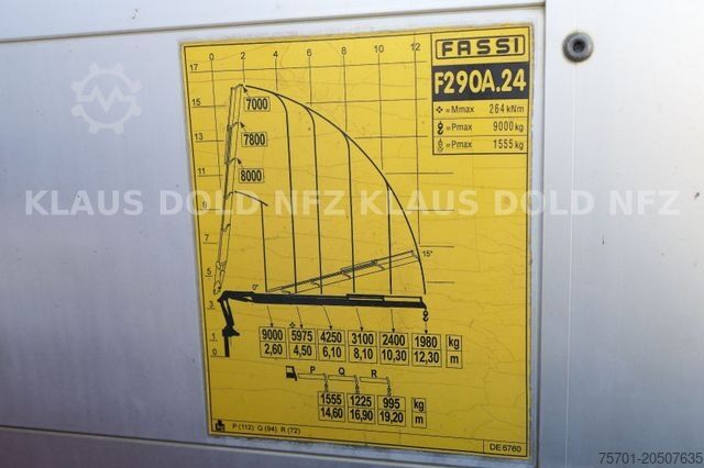 משאית שטוחה DAF CF 85.460 6x2 Pritschen Fassi Kran Funk Euro 5