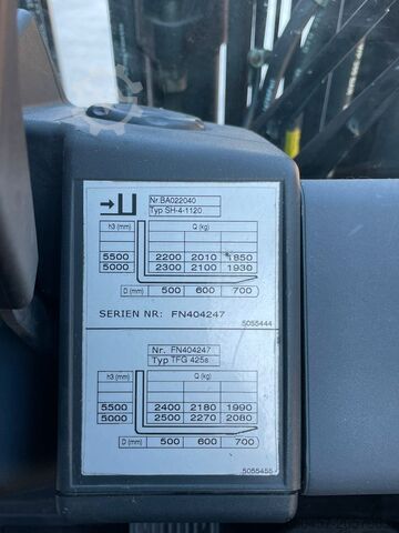 LPG-gaffeltrucker Jungheinrich TFG 425S 5.5m/ 5434m.h.