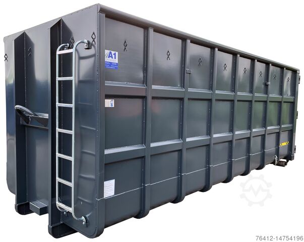 A1 Container ECOLINE 36 mÂ³ DoppelflÃ¼geltÃ¼r RAL 6027 LichtgrÃ¼n Abrollcontainer