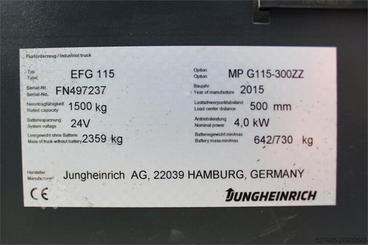 Carretilla elevadora Jungheinrich EFG 115 300 ZZ