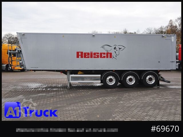 Tiptrailer REISCH RHKS, Alu-Kippmulde 52m³, Kombitüren, Alufelgen, Liftachse,