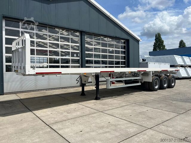 รถพ่วงแพลตฟอร์ม CIMC 3-axle Flatbed Semi-Trailer