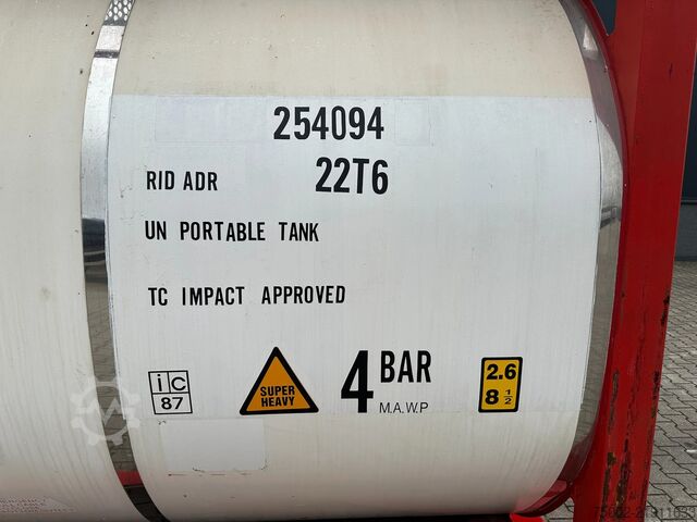Tankcontainer CIMC 20FT ISO / 25.070L / 1-COMP.  / BAFFLES / UN PO...
