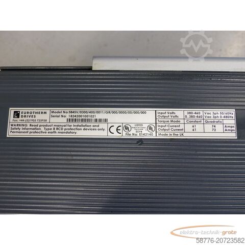 Компонент Eurotherm Eurotherm 584SV / GR SN:18242001001021