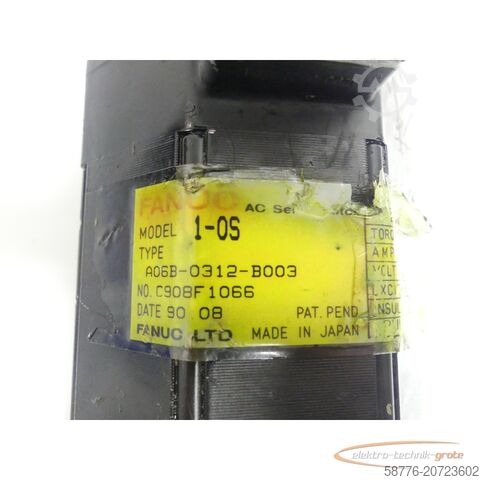 Fanuc component Fanuc A06B-0312-B003 Motor SN: C908F1066