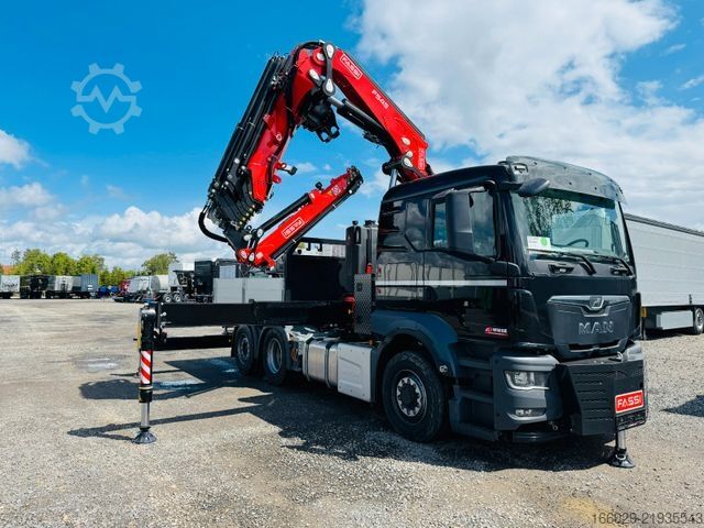 Gru montata su autocarro MAN 26.480 6x4-4 Hydrodrive Fassi Kran F545 Jib