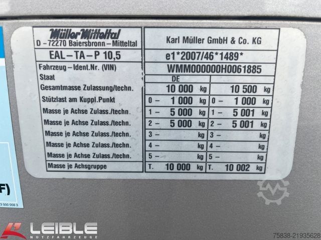 Trailer terbuka dengan terpal MÜLLER-MITTELTAL 10t Tandem Anhänger*Edscha*TOP-Zustand*