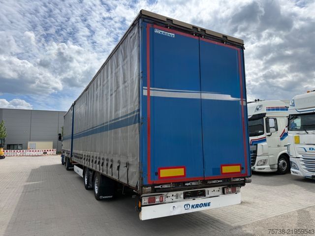 Camion plateau avec bâche SCANIA R410 Pritsche+Plane/Retarder + Anhänger Krone