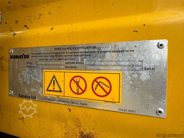 Riteņu ekskavators Komatsu PW180-11