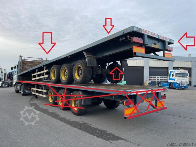 Plattformanhänger Haan OPL45 Heavy Duty (45Ton) / Rungen-Potholes / NL...
